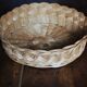 Panier Corbeille ronde osier tressage vintage