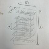 50s shop perforated metal wall shelf
