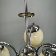 Lustre en verre Art Déco, Tchécoslovaquie, années 1930