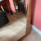 Wood beveled mirror