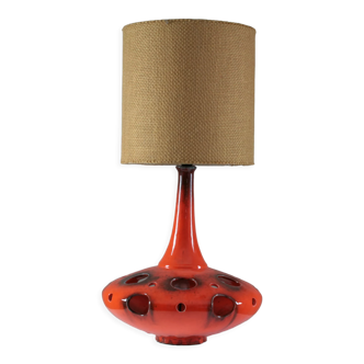 Orange ceramic lamp, 1970s