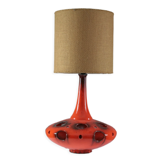 Lampe en céramique orange, 1970s