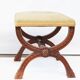 Curule Stool Empire  with Needlepoint