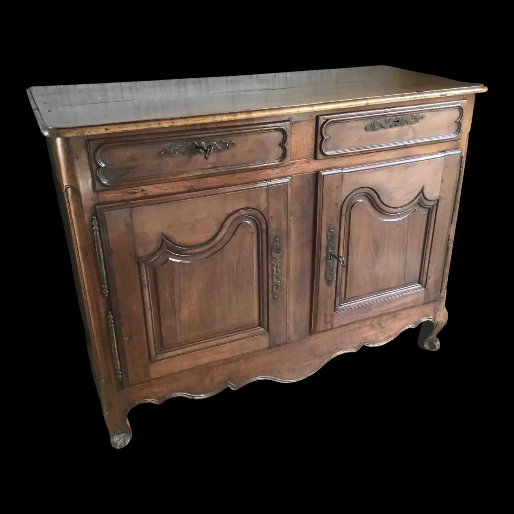 Antique cherry wood buffet from the 18th century.
