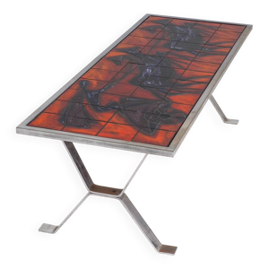 Table basse carrelée