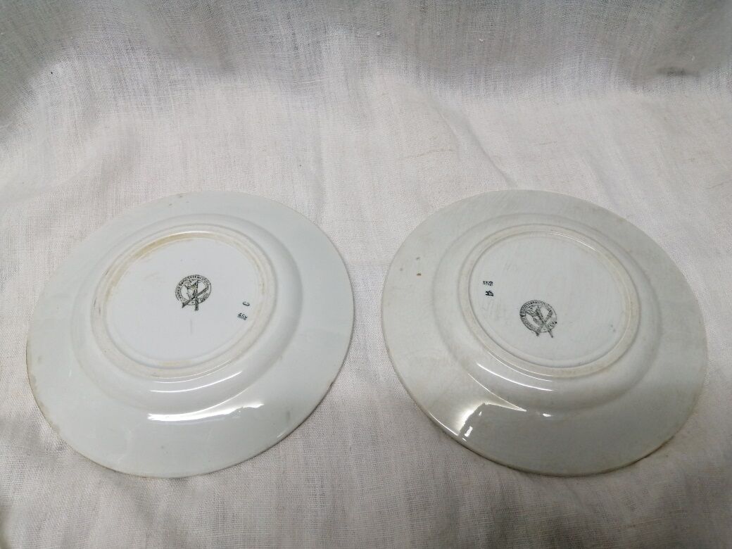 Wolf Mill Plate Plates 452 Old Vintage Lot of 2