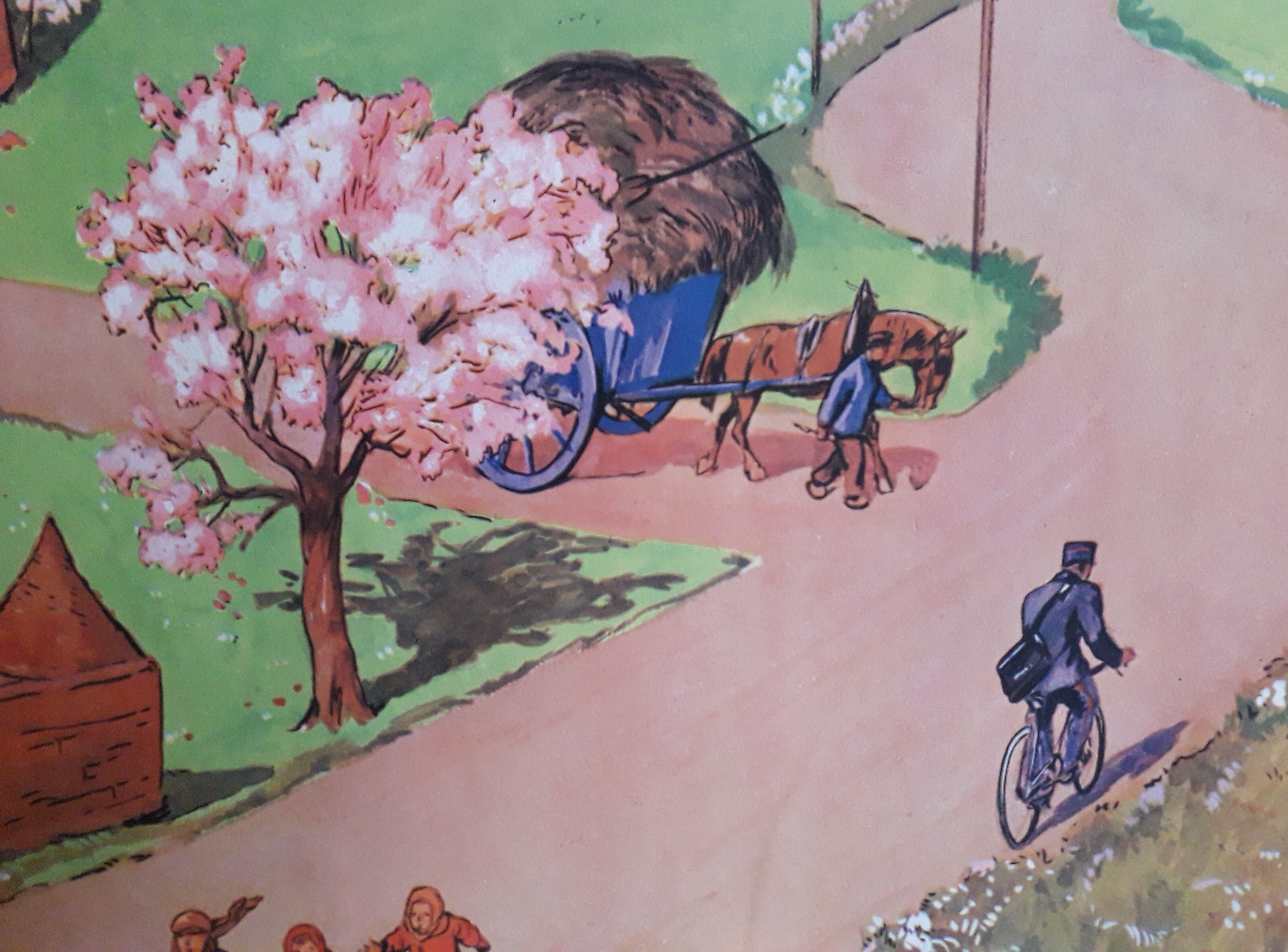 School poster 50s, Rossignol editions in winter and spring