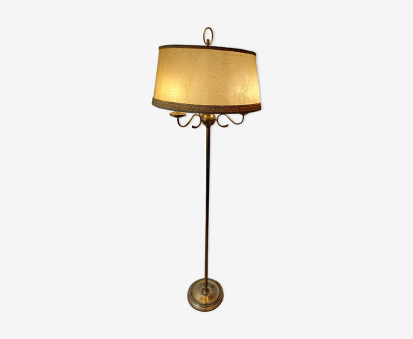 Lampadaire vintage 3 feux en laiton