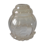 Abat jour globe lustre tulipe en verre légèrement ambré 19 cm