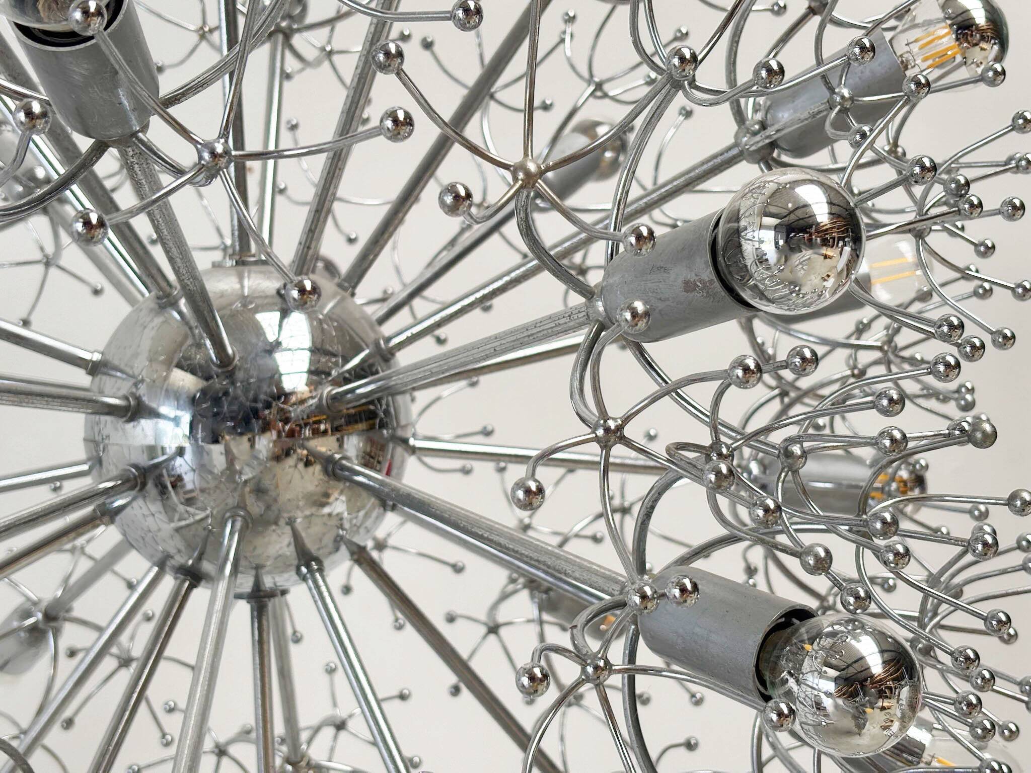 XL Chrome "Sputnik" chandelier