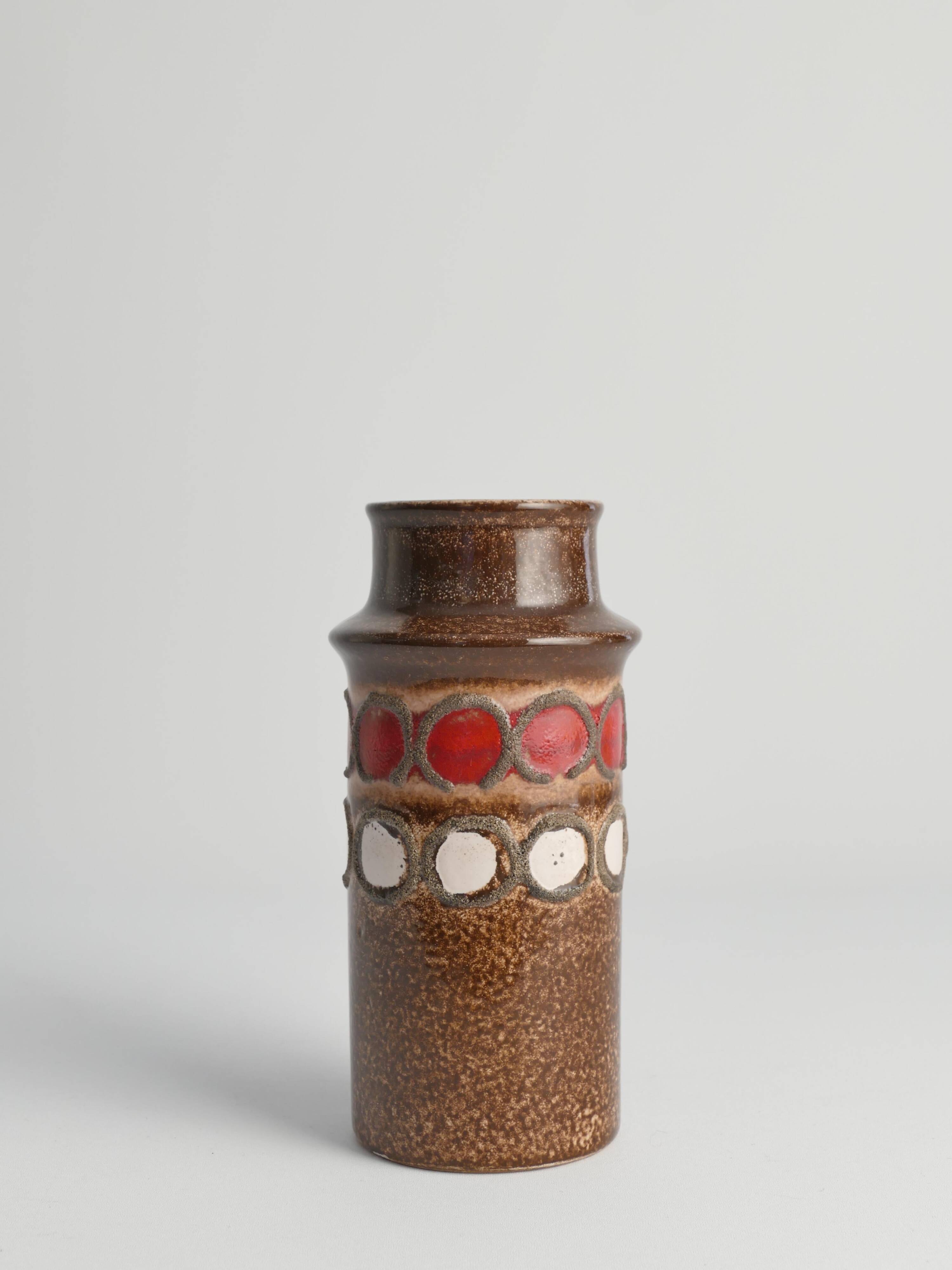 Mid-Century Modern Brown Ceramic Vase by VEB Haldensleben, East Germany, 1960s