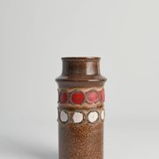 Mid-Century Modern Brown Ceramic Vase by VEB Haldensleben, East Germany, 1960s