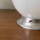 White opal glass globe ceiling light 15 cm wall lamp with aluminium base