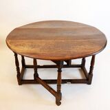 Table anglaise à abattants et pieds tournés du 19e siècle
