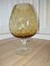 Empoli vase in amber blown glass – Italy, 1960s