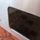 Table basse en aluminium brossé circa 1970