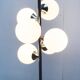 Vintage space table lamp, glass and metal, 1970s