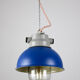 Blue industrial hanging light from tep