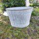 Old round zinc basin