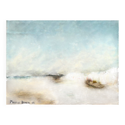Huile sur panneau "Bord de mer", Maurice Bonin 1951