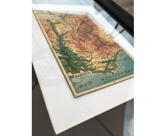 Carte vintage des Alpes