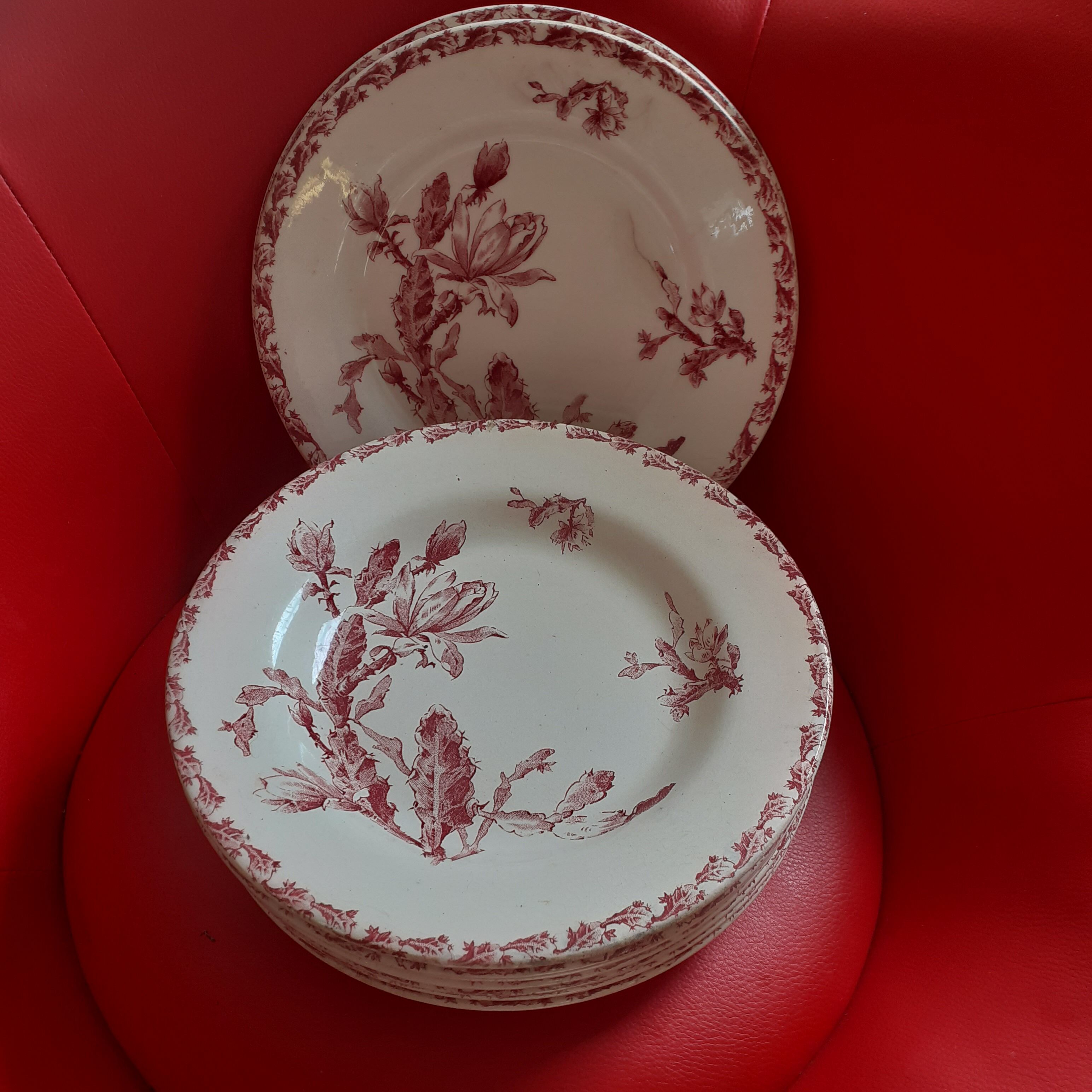 Set of 11 Gien plates