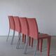 4 Kartell Coral Pink "Miss Global" Chairs by Philippe Starck | 1990s
