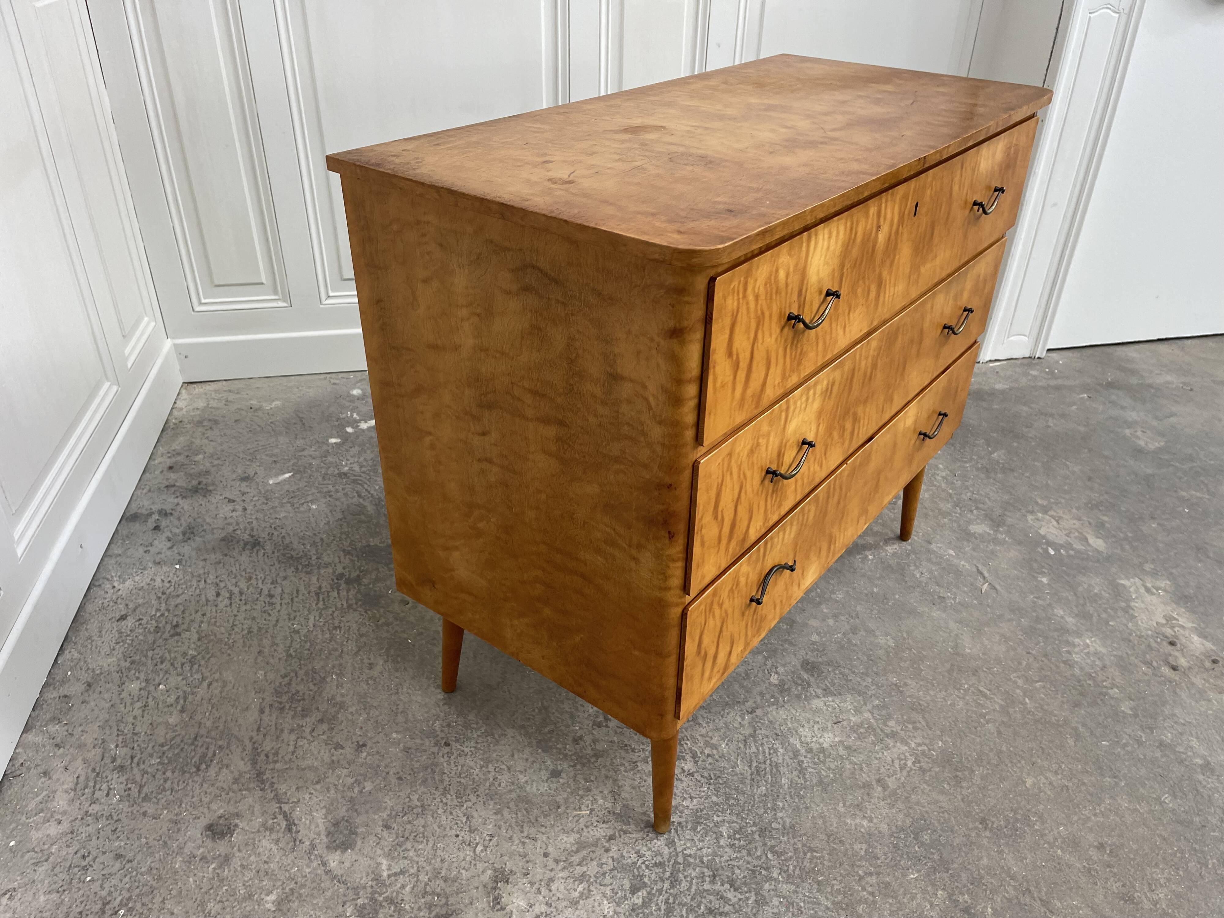 Small vintage Scandinavian chest of drawers