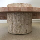 Black-pitched coffee table and faux marble tackle, Italy, 1970