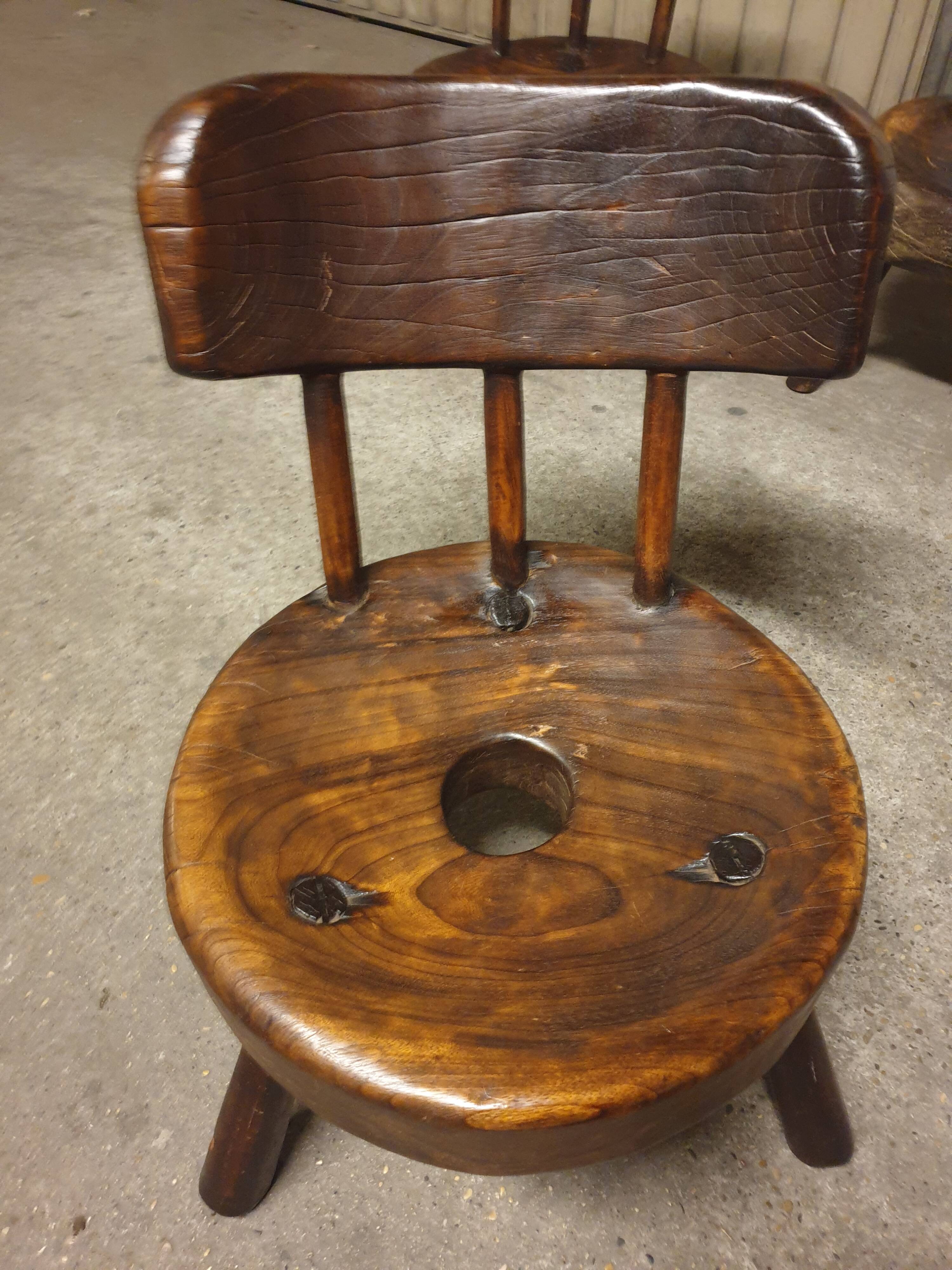 Set of 4 Brutalist Brazil Mid-Century Chairs