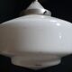 White opaline chandelier art deco