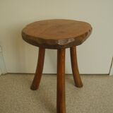 vintage wooden stool brutalist decor plant stand