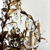 Chandelier with tassels and golden brass