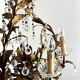 Chandelier with tassels and golden brass