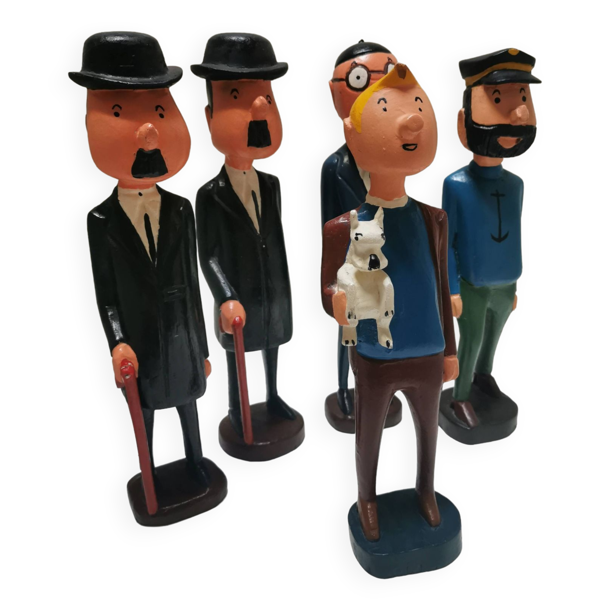 Tintin wooden characters