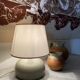 Lampe céramique, câble tissu 2m, abat-jour tissu