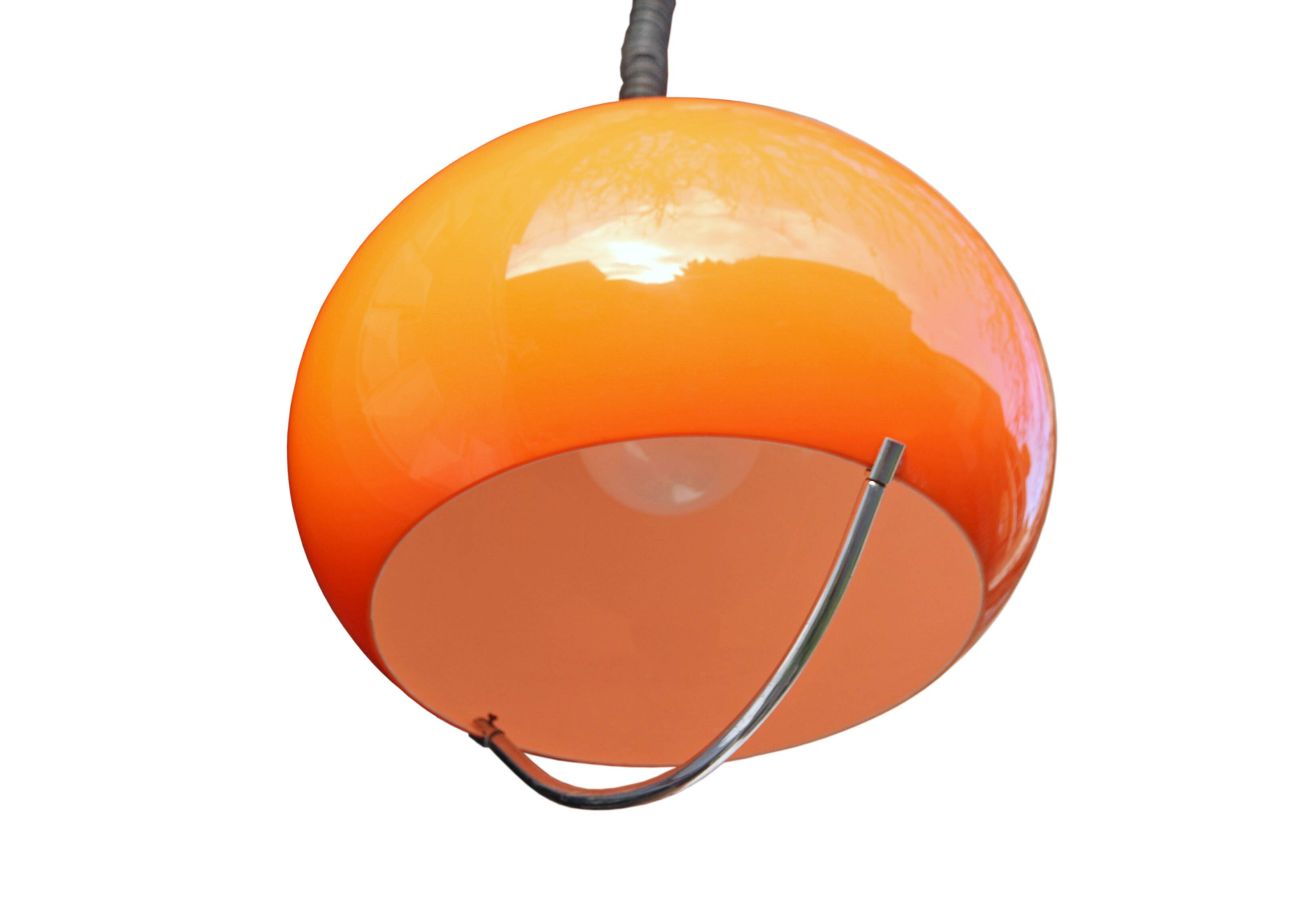 Guzzini Jolly suspension model in orange, 1968.