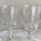 6 antique engraved glasses for wine or water.