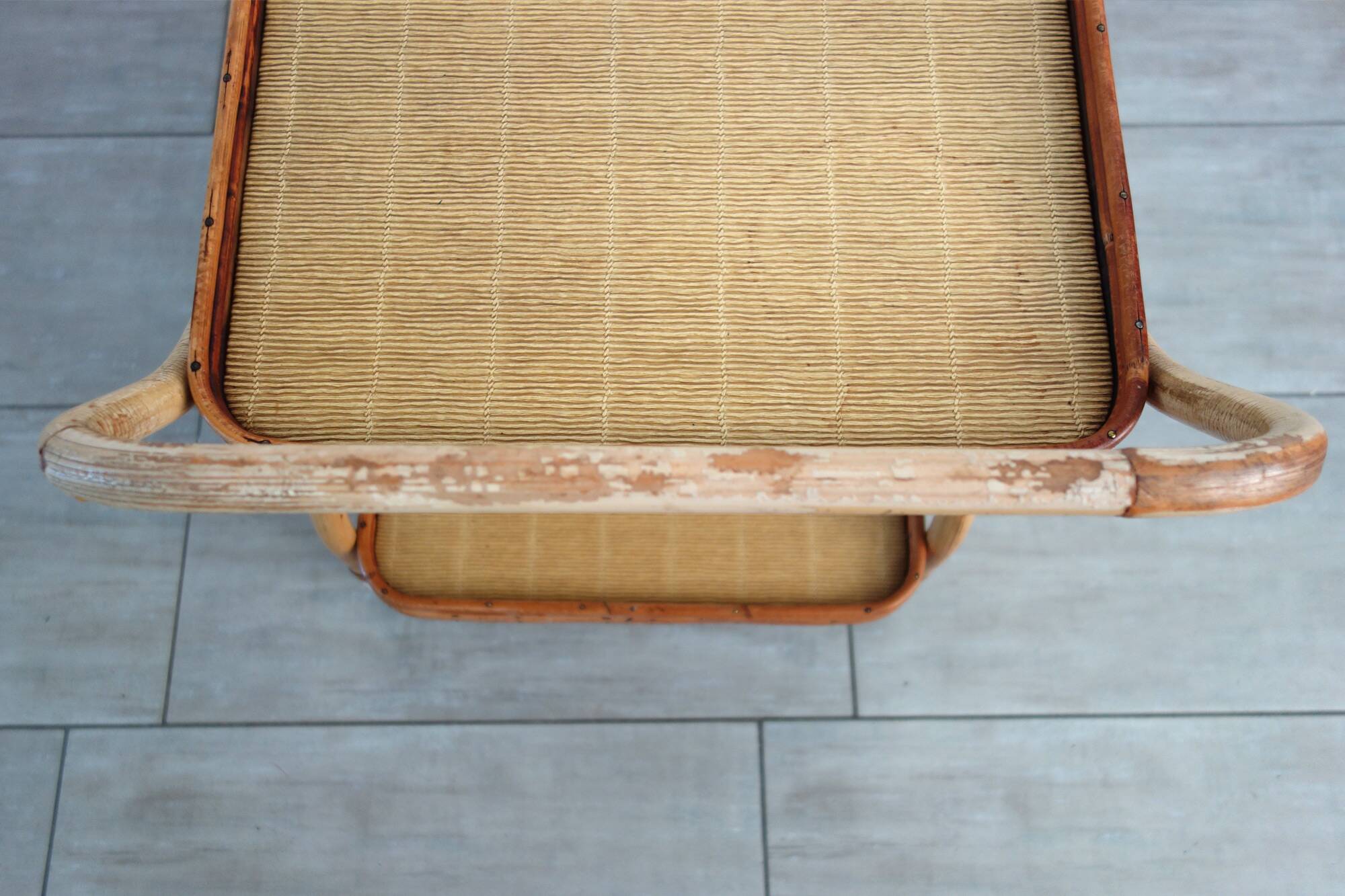 1960s rattan bar cart