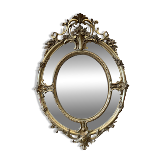 Oval mirror in the Napoleon III style