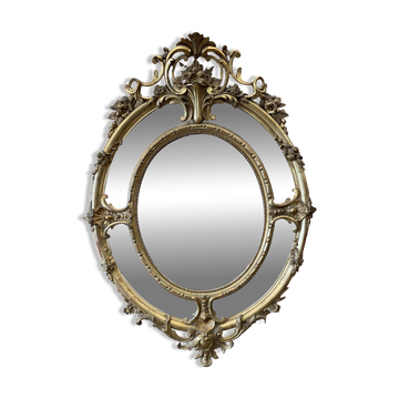 Oval mirror in the Napoleon III style