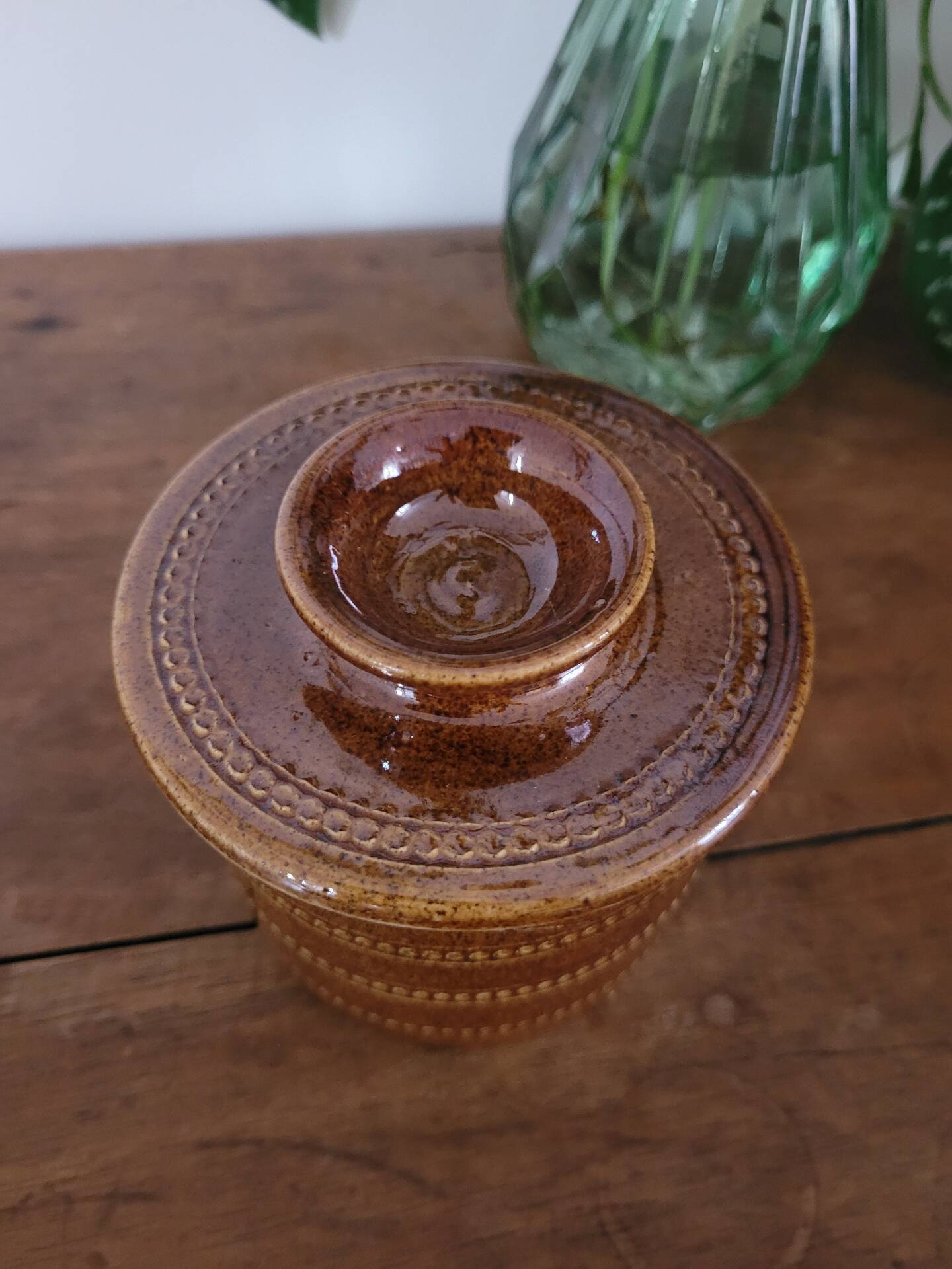 Water butter dish Berry pottery