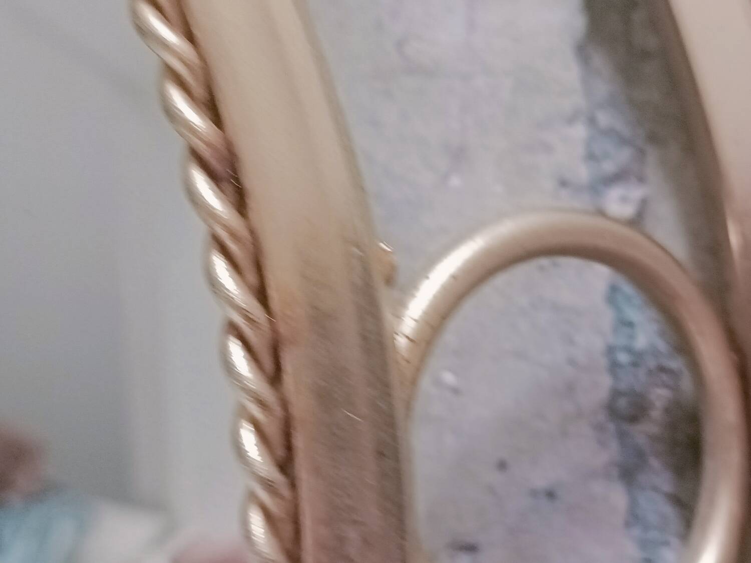 Vintage gold floral mirror