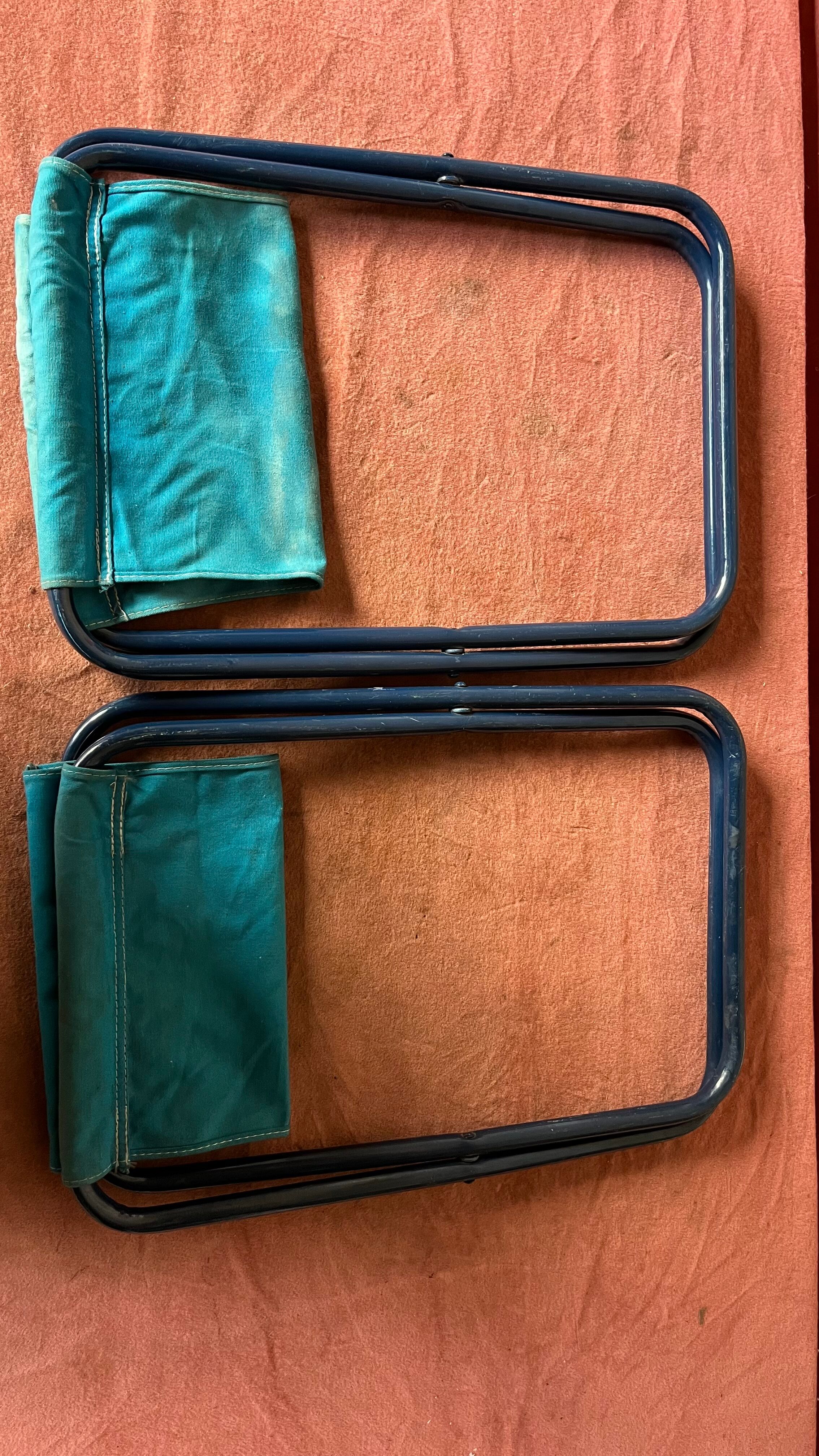 Pair of vintage canvas seats