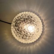 Ceiling light or wall lamp in moulded glass - 70's design