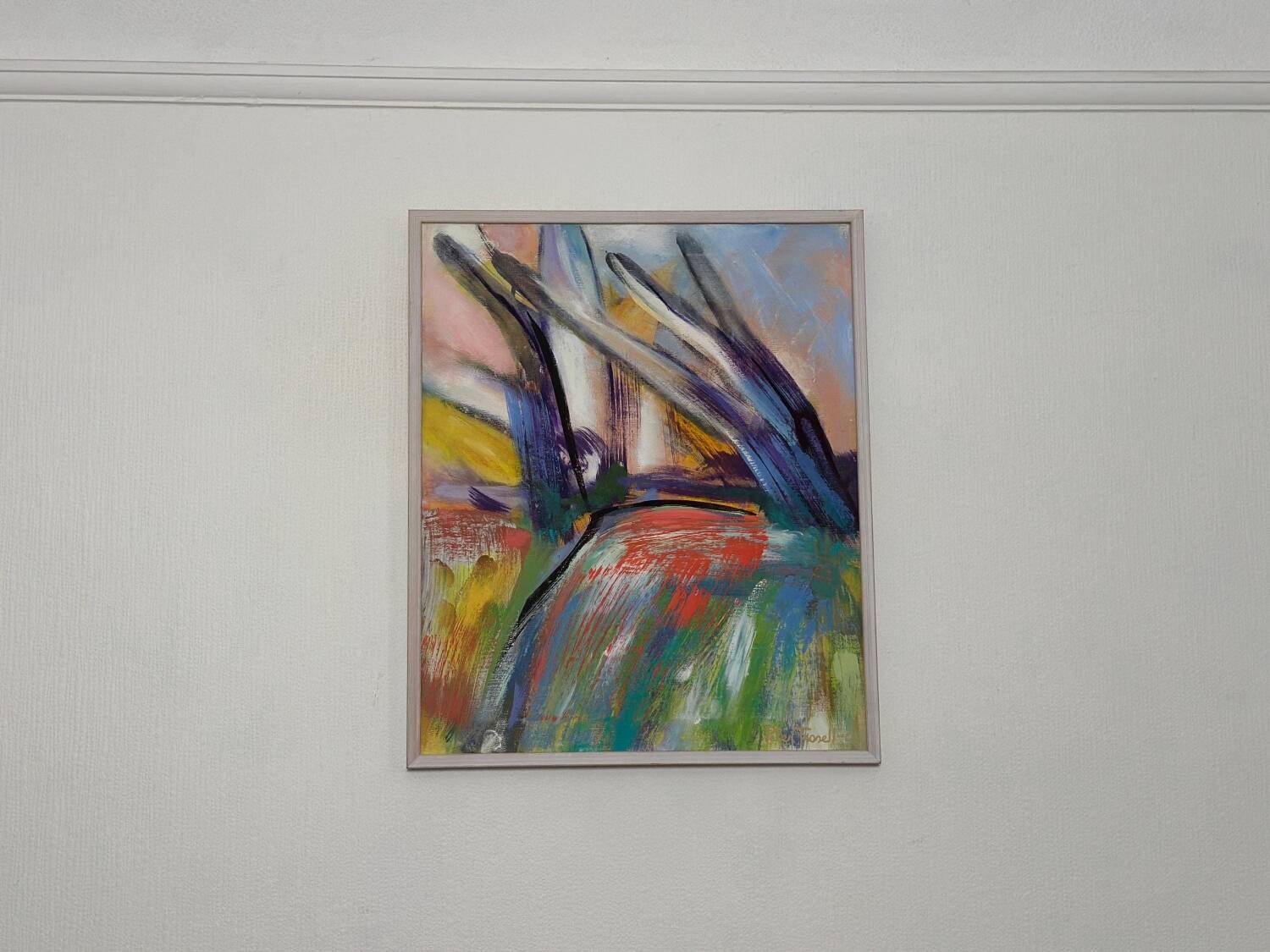 Swedish Oil on Canvas – “komposition” by Peter Trosell – 2006