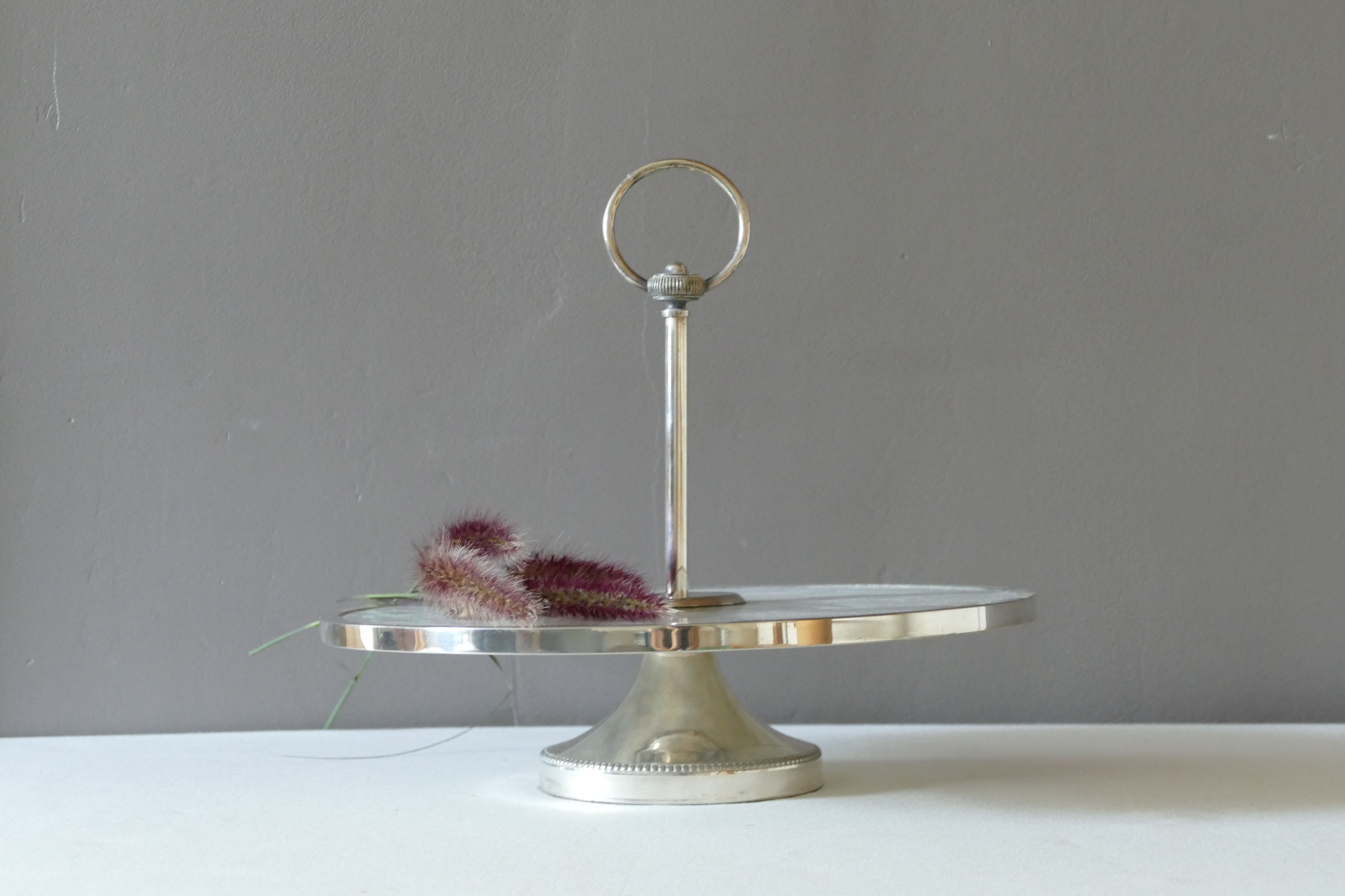 Marble and silver cheese platter