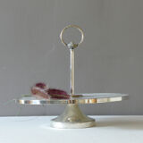 Marble and silver cheese platter