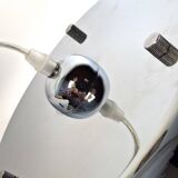 Pair of vintage Space Age chrome pendant lights