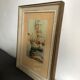 Framed engraving port landscape